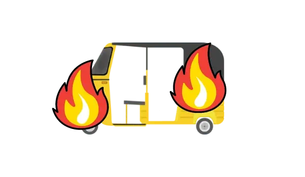 Auto rickshaw policy cover fire damages